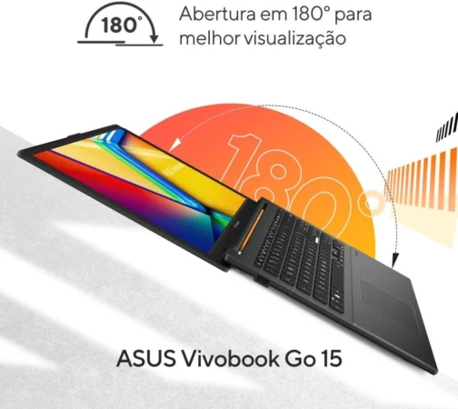 Notebook Asus Vivobook Go E1504fa Amd Ryzen 5 7520u 8gb Ram 256gb Ssd Windows 11 Tela 15,6" Fhd Black - Nj825w - Imagem 8