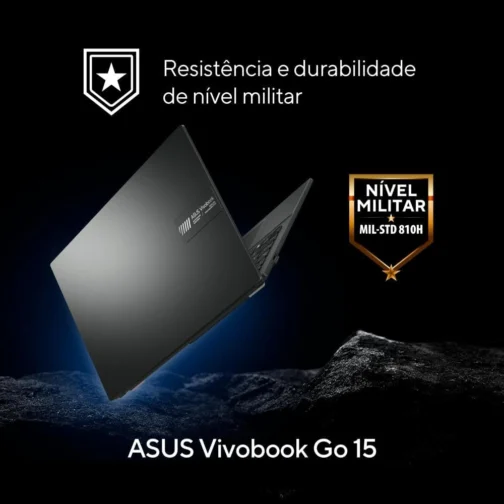 Notebook Asus Vivobook Go E1504fa Amd Ryzen 5 7520u 8gb Ram 256gb Ssd Windows 11 Tela 15,6" Fhd Black - Nj825w - Imagem 9