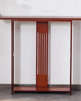 Mesa de console estreita com prateleira aberta para sala de estar, corredor e entrada – Design elegante e econômico para decoração e organização de casa
