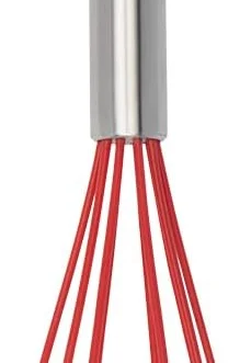 Mimo Style Batedor de Ovos e Massas Fouet, Cabeça de Silicone e Cabo em Inox de Excelente Durabilidade, Belo Design, Útil Para Diversas Receitas, Massas de Bolo, Tortas, Pães, Cremes e Claras em Neve