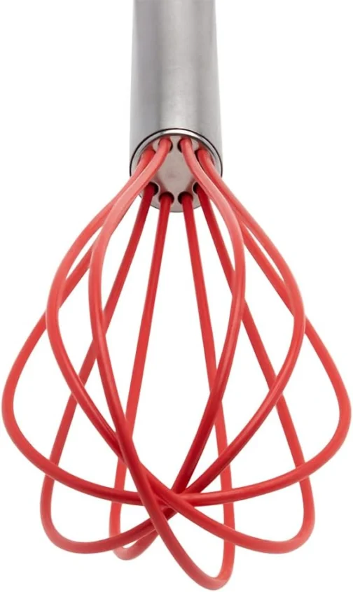 Mimo Style Batedor de Ovos e Massas Fouet, Cabeça de Silicone e Cabo em Inox de Excelente Durabilidade, Belo Design, Útil Para Diversas Receitas, Massas de Bolo, Tortas, Pães, Cremes e Claras em Neve - Imagem 4