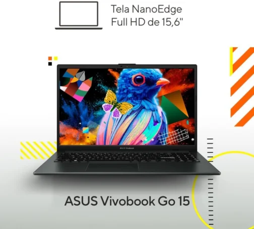 Notebook Asus Vivobook Go 15 E1504fa-nj836w Amd Ryzen 5 7520u 2,8 Ghz 8gb 512gb Ssd Windows 11 Home 15,6" Full Hd Preto - Imagem 8
