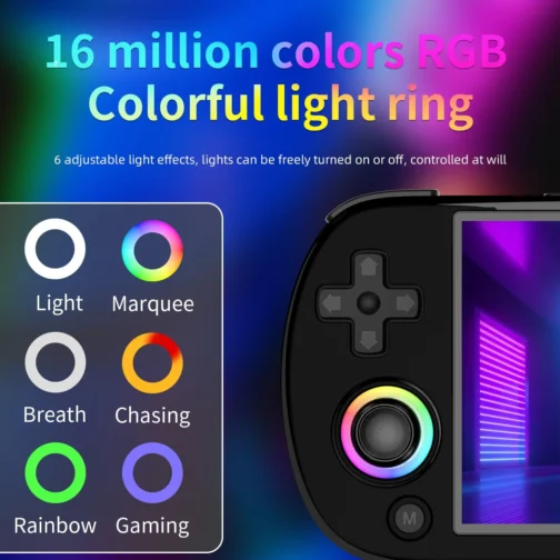 Anbernic RG40XX H Retro Handheld Game Console ,RG40XXH 4.0 Inch IPS Screen Linux System Built-in 64G TF Card 5488 Games Support HDMI TV Output 5G WiFi Bluetooth 4.2(Black) - Imagem 5
