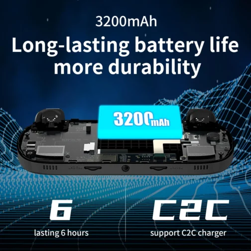 Anbernic RG40XX H Retro Handheld Game Console ,RG40XXH 4.0 Inch IPS Screen Linux System Built-in 64G TF Card 5488 Games Support HDMI TV Output 5G WiFi Bluetooth 4.2(Black) - Imagem 8
