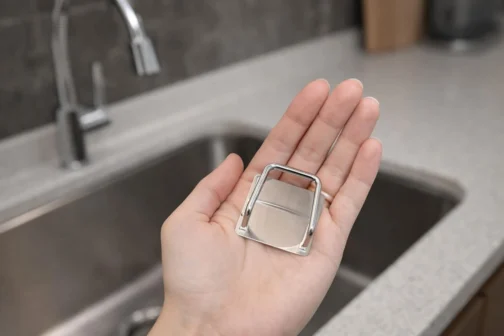 Kit 2 Porta Esponjas Pia Cozinha em Aço Inox Adesivo Organizador Pia (2 un) - Imagem 4