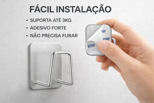 Kit 2 Porta Esponjas Pia Cozinha em Aço Inox Adesivo Organizador Pia (2 un) - Imagem 6