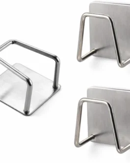 Suporte de Esponja Gancho para Pia, Aço Inox, Cozinha, 3 Unidades – Pazie®
