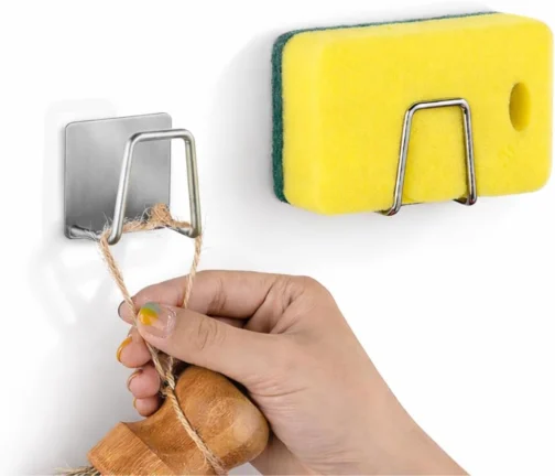 Suporte de Esponja Gancho para Pia, Aço Inox, Cozinha, 3 Unidades - Pazie® - Imagem 7