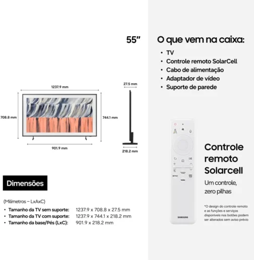 Samsung Vision AI TV 55" The Frame 4K LS03H - Imagem 8