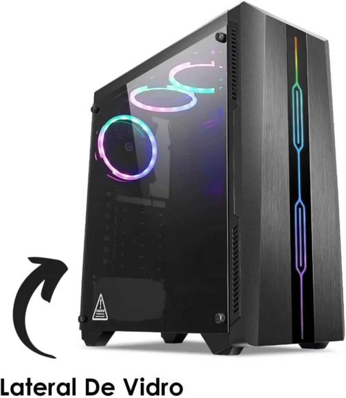 PC Gamer Completo Intel Core i7 16GB SSD 1TB Radeon RX 580 8GB 256 Bits 400W Monitor 23" Kit Gamer Strong Tech - Imagem 3