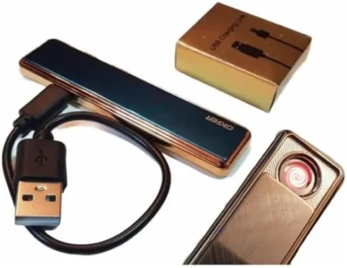 Isqueiro Elétrico Eletrônico USB Recarregável Preto - Imagem 3