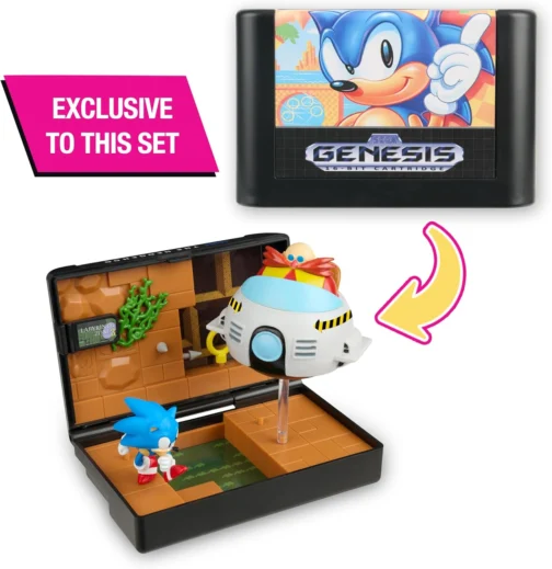 SEGA Genesis Display Console – Supervillain Boss Bundle with Sonic the Hedgehog 1 + Cartridge Storage Tray (Death Egg Robot, Mecha Sonic Mk II, Mr. X, Death Bringer Figures) - Imagem 8
