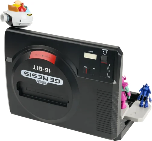 SEGA Genesis Display Console – Supervillain Boss Bundle with Sonic the Hedgehog 1 + Cartridge Storage Tray (Death Egg Robot, Mecha Sonic Mk II, Mr. X, Death Bringer Figures) - Imagem 9