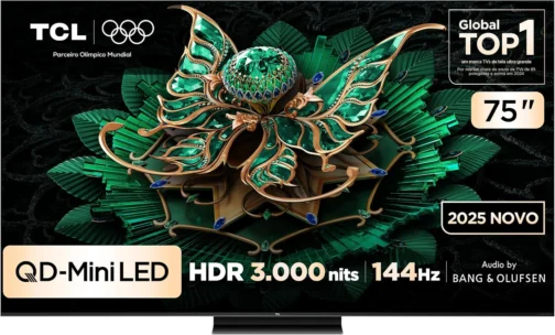 Smart TV TCL 75 Polegadas QLED Mini LED 4K C7K WiFi Bluetooth Google TV 4 HDMI 144Hz HDR10+ 75C7K - Imagem 2