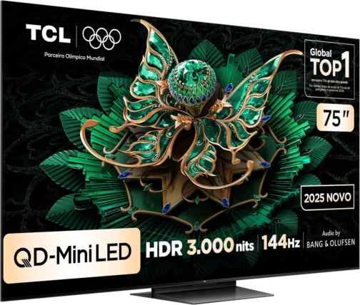 Smart TV TCL 75 Polegadas QLED Mini LED 4K C7K WiFi Bluetooth Google TV 4 HDMI 144Hz HDR10+ 75C7K - Imagem 3