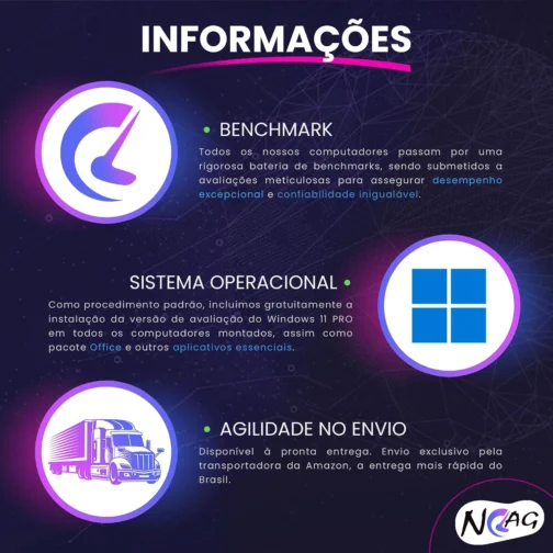 Pc Gamer Computador Completo NoLag Amd Ryzen 7, Radeon™ Graphics Vega, 32GB Ram, SSD 1TB, Gabinete RGB - Imagem 9