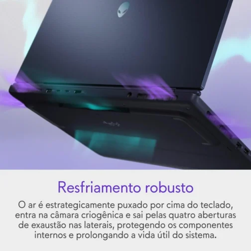 Notebook Gamer Dell Alienware 16 Aurora AC16250 AC16-C5210H-U5 16" WQXGA Intel Core5 8GB 512GBSSD NVIDIA RTX3050 Linux - Imagem 5