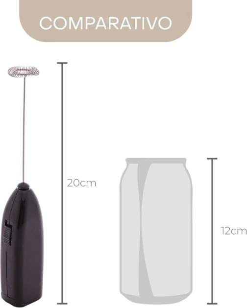 LYOR - Mini Mixer Misturador Elétrico para Bebidas - Inox e Plástico Preto - Eficiente e Compacto para Batidas e Misturas Rápidas - Imagem 7