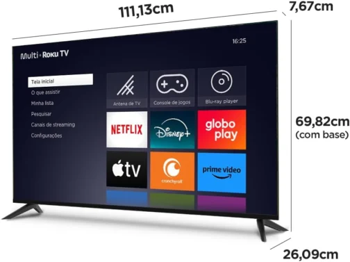 Smart TV 50" Roku Multi 4K Compatível com Alexa e Google Home - TL059M - Imagem 4