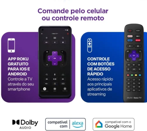 Smart TV 50" Roku Multi 4K Compatível com Alexa e Google Home - TL059M - Imagem 9