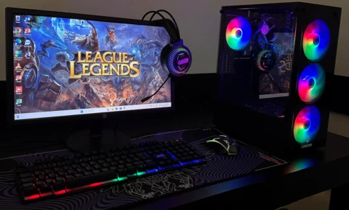 PC Gamer Completo Intel Core i7 4ª Geração, Opções 8GB/16GB RAM, SSD 120GB/240GB/480GB/ 1TB, Placa de Video GT 730 4GB, Windows 11, Monitor LED 19,Teclado e Mouse Gamer, HeadSet (GB, 8, GB, 120) - Imagem 3