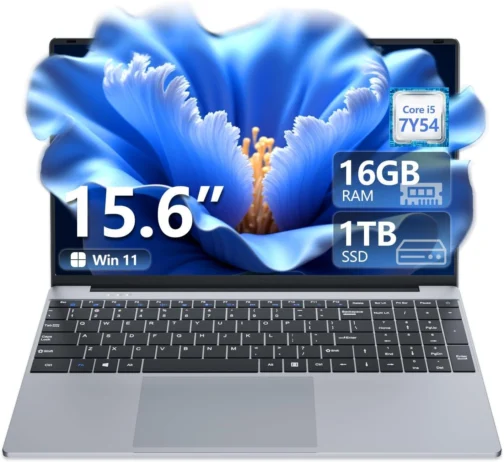 Laptop, laptop de 15,6 polegadas Core i5-7Y54 (até 3,20 GHz), Win 11 Pro Lap Top, 16GB RAM 1TB SSD PC, Office 365, FHD 1920 * 1080, gráficos UHD, KB retroiluminado, abertura de 180°, WIFI5, BT4.2 - Imagem 2
