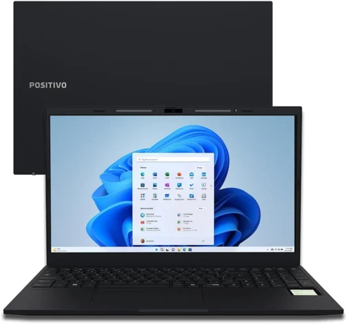 Notebook Positivo Vision R15M AMD® Ryzen 5-5625U Windows 11 Home 16GB 512GB SSD Wi-Fi 6 15” Full HD IPS Minitela - Preto - Imagem 2