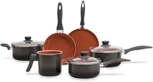 Brinox - Jogo de Panelas Antiaderente Ceramic Life 6 Peças Easy - Carbono - Imagem 2
