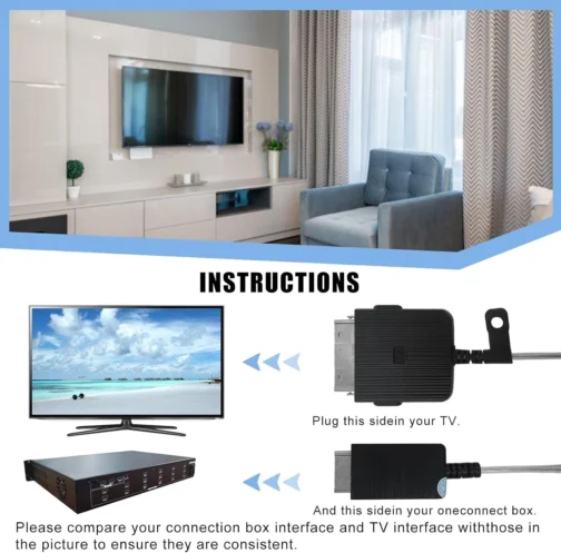 XSPANDER Cabo de conexão de TV BN39-02470A atualizado de 5 m para Samsung The Frame QLED 4K Smart TV One Invisible Connect Cord compatível com caixa de conexão modelo BN96-54413V, BN44-01066B - Imagem 4