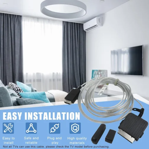 XSPANDER Cabo de conexão de TV BN39-02470A atualizado de 5 m para Samsung The Frame QLED 4K Smart TV One Invisible Connect Cord compatível com caixa de conexão modelo BN96-54413V, BN44-01066B - Imagem 6