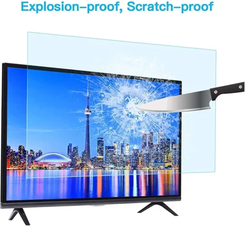 XRRX Película protetora de tela de TV de 43 a 65 polegadas, fosca, antirreflexo, para ambientes externos, internos, antiluz azul, à prova de poeira, alivia a tensão ocular e dorme melhor, para LCD, LED, OLED 4K / 1338 x 756 mm - Imagem 6
