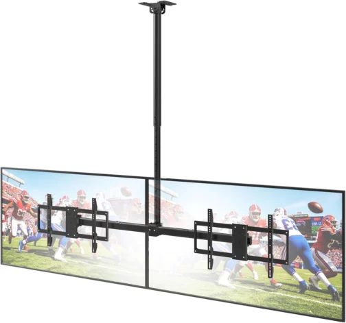 Suporte de teto duplo para TV de 43 a 86 polegadas até 50 kg/lado - Imagem 2