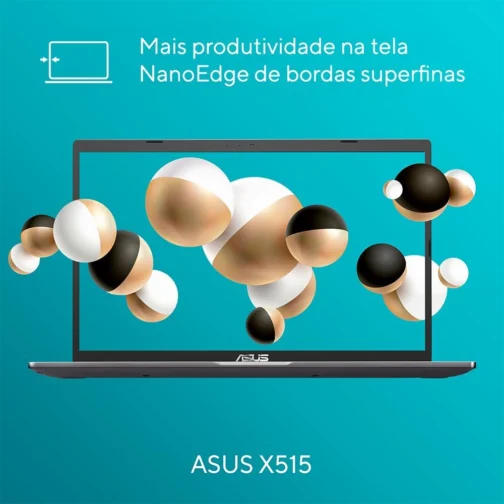 Notebook ASUS Intel Celeren Dual Core, 4 GB, 128 GB SSD, W11 Home, 15,60" LED, Slate Grey - X515KA-BR329WS - Imagem 5