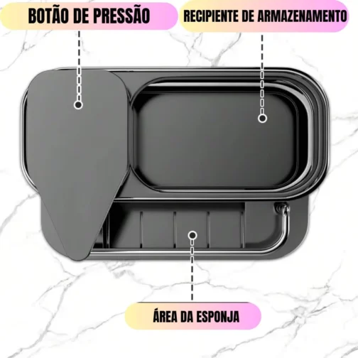 Porta Detergente Aço Inox com Dispenser para Sabão Líquido e Suporte para Esponja Escorredor Talheres Organizador de Pia de Cozinha Premium Lindo e Prático - Imagem 5