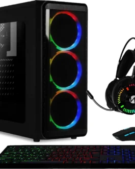 Skill Gaming PC Gamer AMD 6-Core CPU 3.8Ghz 8GB (Placa de vídeo Radeon R5 2GB) SSD 120GB Kit Gamer Skill, Preto, 40456