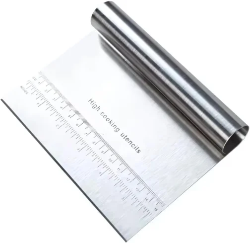 Espátula Multiuso Inox Premium com Régua de Medição 15cm Prática para Confeitar Cortar Raspar Organizar Dividir Alimentos Massas Legumes Bolos Pães Ideal para Cozinha de Fácil Manuseio - Imagem 2