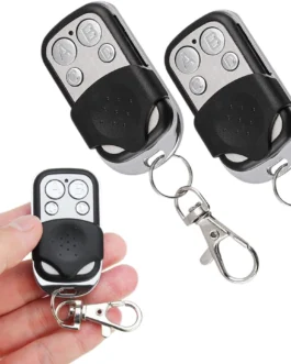 Kit 2 Controles Remotos para Portão Eletrônico 433MHz | Duplicador Universal 4 Botões | Compatível com Alarmes, Portões e Cercas | Compacto com Chaveiro Metálico