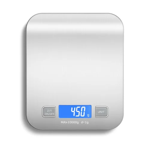 Balança de Cozinha Digital Premium em Inox Resistente à Água Portátil Base Antiderrapante Visor de Alta Definição Pesagem Precisa de 1g a 10kg Durável Moderna e Ideal para Alimentos Frescos - Imagem 3