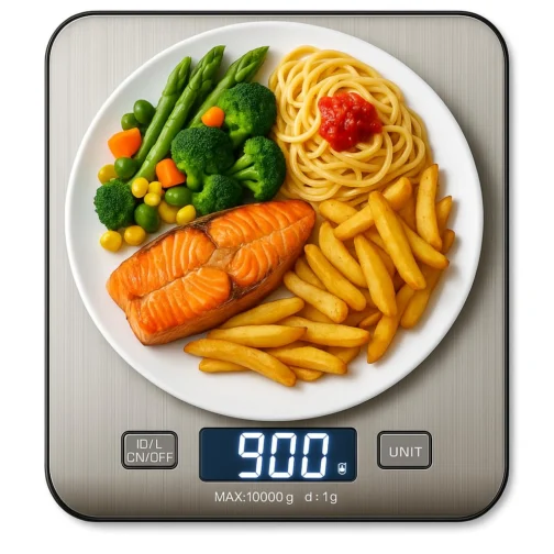 Balança de Cozinha Digital Premium em Inox Resistente à Água Portátil Base Antiderrapante Visor de Alta Definição Pesagem Precisa de 1g a 10kg Durável Moderna e Ideal para Alimentos Frescos - Imagem 7