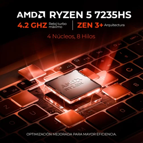 Lenovo LOQ Laptop para jogos Full HD de 15,6 polegadas, AMD Ryzen 5 7235HS, 16 GB de memória, NVIDIA GeForce RTX 4050, SSD de 512 GB, cinza Luna - Imagem 4