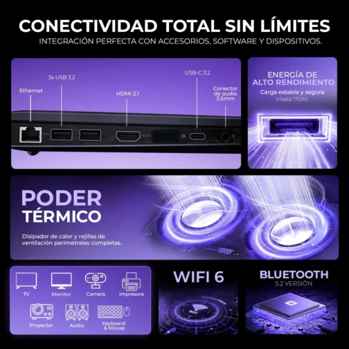 Lenovo LOQ Laptop para jogos Full HD de 15,6 polegadas, AMD Ryzen 5 7235HS, 16 GB de memória, NVIDIA GeForce RTX 4050, SSD de 512 GB, cinza Luna - Imagem 8