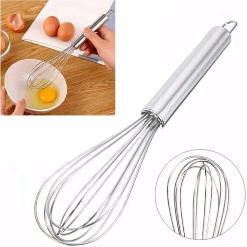 Mimo Style Batedor de Ovos e Massas Fouet, Inteiramente em Aço Inoxidável, Excelente Durabilidade e Belo Design, Útil Para Diversas Receitas Como Massas de Bolo, Tortas, Pães, Cremes, Claras em Neve - Imagem 10