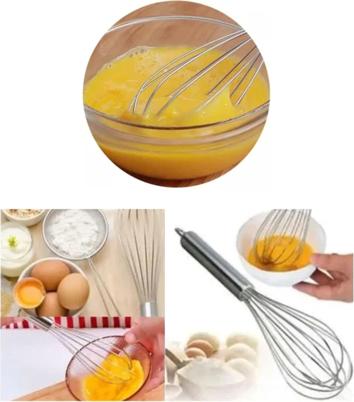 Mimo Style Batedor de Ovos e Massas Fouet, Inteiramente em Aço Inoxidável, Excelente Durabilidade e Belo Design, Útil Para Diversas Receitas Como Massas de Bolo, Tortas, Pães, Cremes, Claras em Neve - Imagem 11