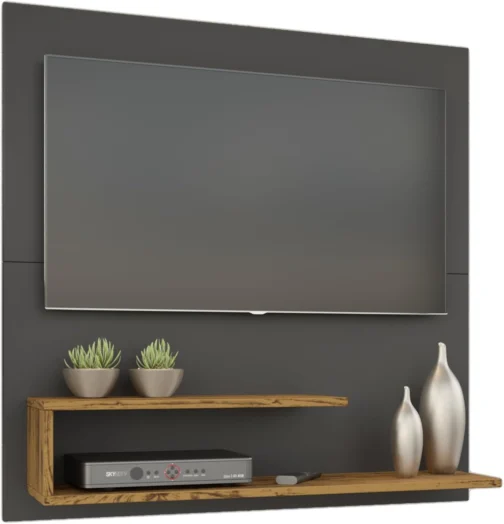 Painel Estante para Tv Home Oralndo Smart 32 Polegadas Nicho Sala Quarto (Preto) - Imagem 2