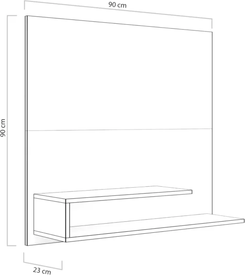 Painel Estante para Tv Home Oralndo Smart 32 Polegadas Nicho Sala Quarto (Preto) - Imagem 4