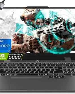 Lenovo Laptop para jogos LOQ 15.6 RTX 5060 – i7-13650HX – Tela IPS FHD 144Hz – 32 GB DDR5 RAM – SSD PCIe de 1 TB – Teclado retroiluminado – Windows 11 – Wi-Fi 6 – Webcam – Cabo HDMI