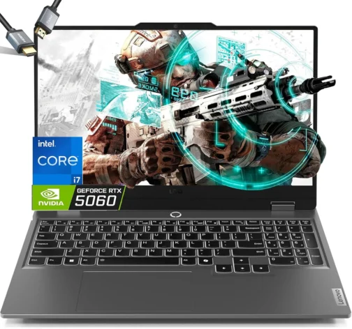 Lenovo Laptop para jogos LOQ 15.6 RTX 5060 - i7-13650HX - Tela IPS FHD 144Hz - 32 GB DDR5 RAM - SSD PCIe de 1 TB - Teclado retroiluminado - Windows 11 - Wi-Fi 6 - Webcam - Cabo HDMI - Imagem 2