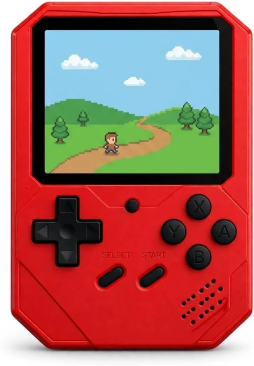 Vídeo Game Portátil | Console Integrado com muitos jogos | Tela Colorida | Portátil | Uso Infantil e Adulto (Vermelho) - Imagem 2