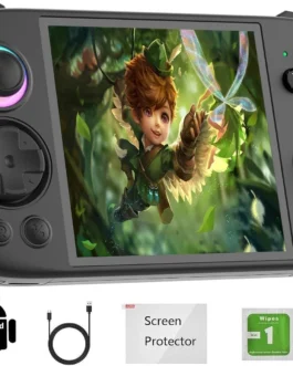 Voacle Console de Jogos Portátil Retrô Rg Cube, Sistema Android 13, Processador Unisoc T820, Tela Sensível Ao Toque Ips de 3,95″, Bateria de 5200 Mah, Iluminação Rgb de 16 Milhões de Cores No Joystick