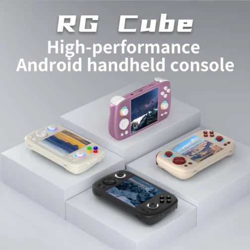 Voacle Console de Jogos Portátil Retrô Rg Cube, Sistema Android 13, Processador Unisoc T820, Tela Sensível Ao Toque Ips de 3,95", Bateria de 5200 Mah, Iluminação Rgb de 16 Milhões de Cores No Joystick - Imagem 3